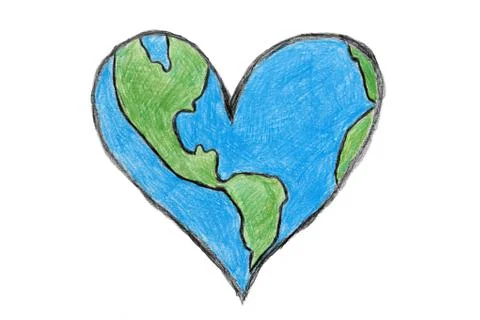 Earth Heart Stock Illustration