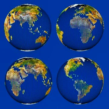 Earth hemisphere Stock Illustration