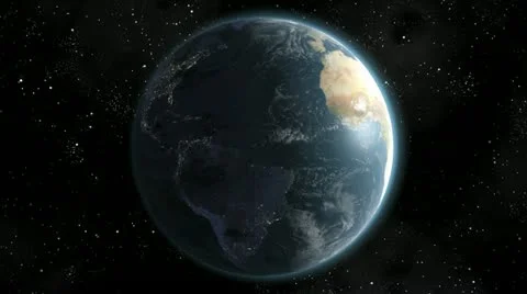 Earth (High End) Orbiting Day Night Lights. Loop.  CGI HD Stockbeeldmateriaal 11711104