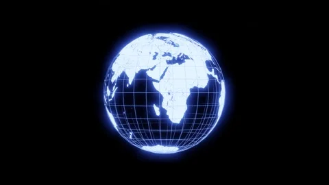 Earth Hologram Video stock 296674818