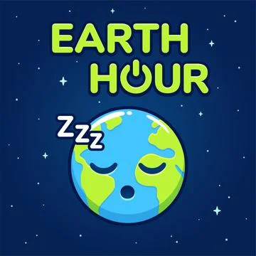 Earth hour Illustrazione stock