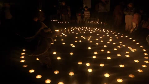 Earth Hour in Lisbon, Portugal Stock Footage
