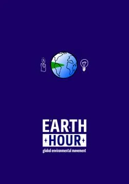 Earth Hour Movement Stock Illustration