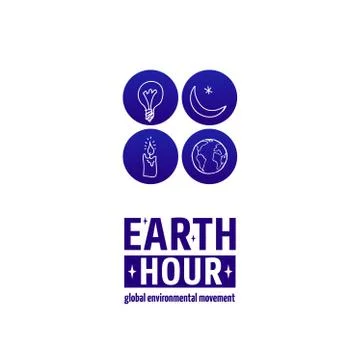 Earth Hour Movement Illustrazione stock