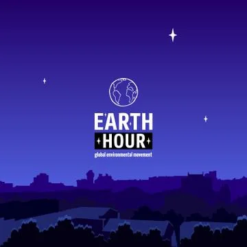 Earth Hour Movement Stock Illustration