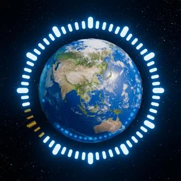 Earth Hour Time3D Design Background Stock Illustration