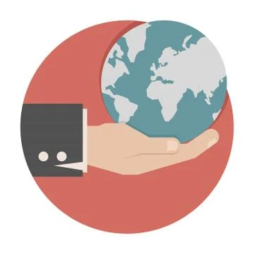 Earth on human , eps10 vector format Stock Illustration