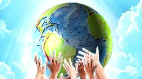 The earth is in human hands Stock Footage 166823913