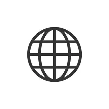 Earth icon flat Stock Illustration