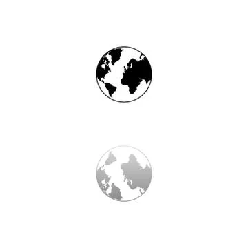 Earth icon flat Stock Illustration