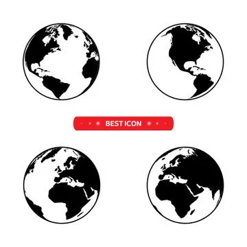 Earth icon. Stock Illustration