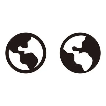 Earth icon vector isolated on white background for your web and mobile Ilustración de archivo