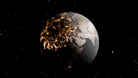 The Earth Implodes in the Space Video stock 276411381