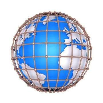 The earth is imprisoned Stock Illustration