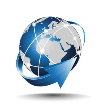 Earth of Internet Network Stock Illustration