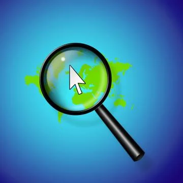 Earth internet search Stock Illustration