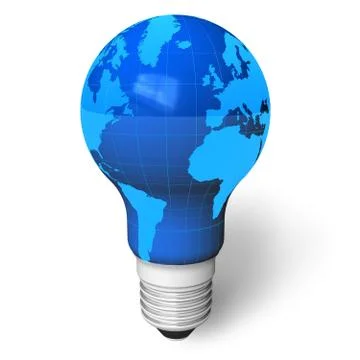 Earth as a lamp Stock Illustration