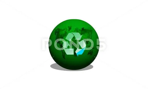 Earth with lawn texture Stock Illustration