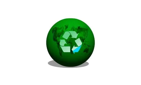 Earth with lawn texture Stock Illustration