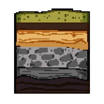 Earth layers cross section showing underground geology Stock Illustration