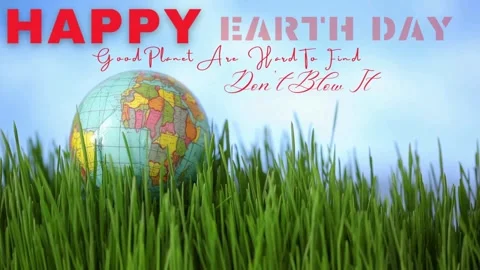 Earth, leaf, planet, poster, save, ecology, happy, illustration, april, desig Stock Footage 269121892