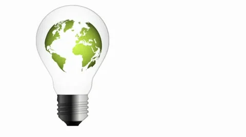 Earth in light bulb Stock Footage 10775190