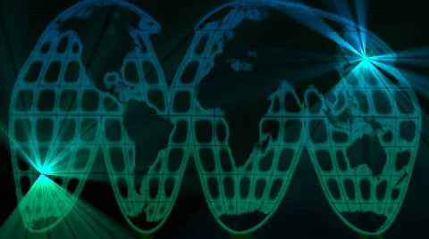 Earth line graphic maps series - 1 Stock Footage