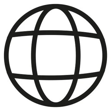 Earth line vector icon Stock Illustration