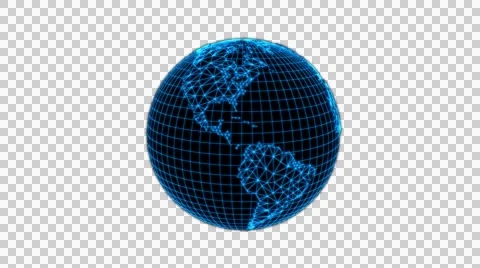 Earth From Lines, Retro Futuristic Computer Style, 3D Rendering. Video stock 52670588