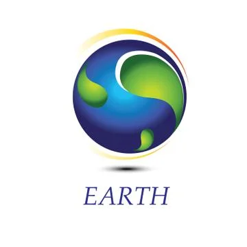 Earth Logo. Illustrazione stock