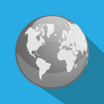 Earth Long Shadow Stock Illustration