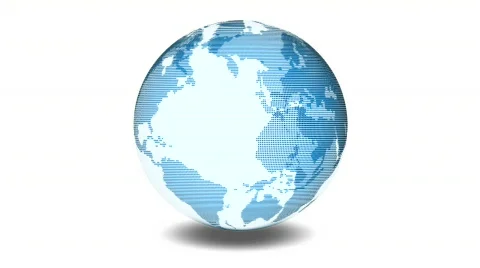 Earth loop (dotted map) Stock Footage 444431