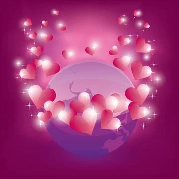 Earth in love Stock Illustration