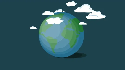 Earth  low poly globe design in 4k video. Stockbeeldmateriaal 145643081