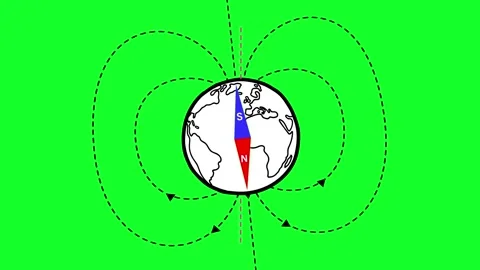 Earth magnetic field with arrows and lin... | Stock Video | Pond5