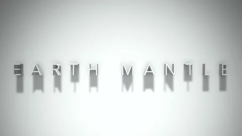 Earth mantle 3D title animation with shadows on a white background Stock Footage 298003598