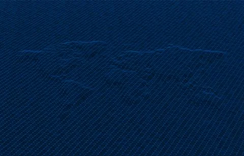 Earth map in 3d digital grid design. Big data processing. vector illustration Stock Illustration