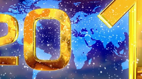 Earth map and snow 2015 Stock Footage 44528360