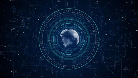 Earth map digital connection and social network. Global world Business finance Stock Footage 278214676