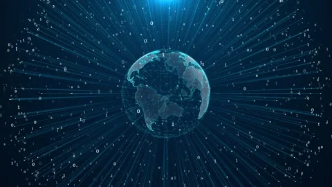 Earth map digital connection and social network. Global world Business finance Stock Footage 278301110