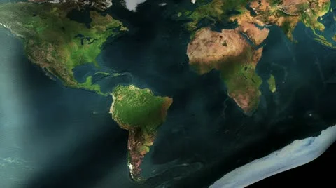 Earth Map Flag Waving Stock Footage 12204932