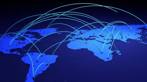 Earth map, Geographic information system, Location Intelligence software, Outbre Illustrazione stock