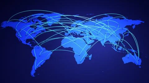 Earth map, Geographic information system, Location Intelligence software, Outbre Stock Illustration