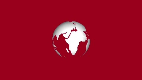 Earth map icon animated video Stock Footage 294402381