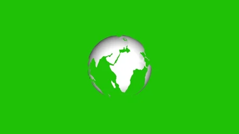 Earth map icon animated video Stock Footage 294402386