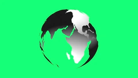 Earth map icon animation on the background Stock Footage 258551841