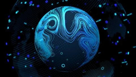 Earth map, Location Intelligence software, Geographic information system, Spatia Stock Illustration