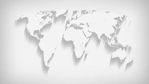 Earth map with moving grayscale long shadow Stock Footage 310934467