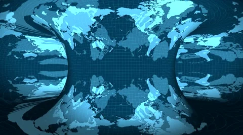 Earth map rotated on a blue background Stock Footage 56645416