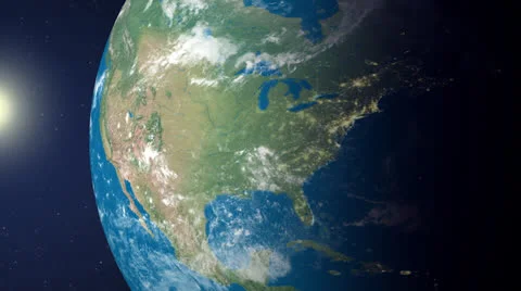 Earth Map-United States Video stock 25453399